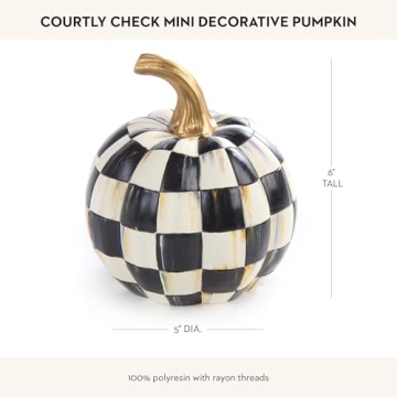 MacKenzie-Childs Mini Decorative Pumpkin for Elegant Autumn Decor