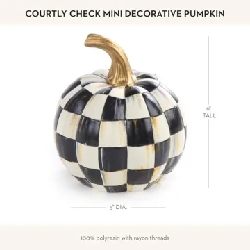 MacKenzie-Childs Mini Decorative Pumpkin for Elegant Autumn Decor