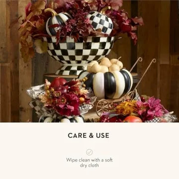 MacKenzie-Childs Mini Decorative Pumpkin for Elegant Autumn Decor