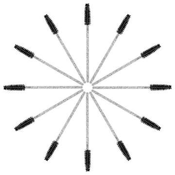 tifanso 200PCS Spoolie Eyelash Brush - Disposable Mascara Brush Wand for Lashes, Eyebrow Eyelash Ext...