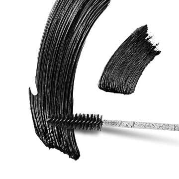 tifanso 200PCS Spoolie Eyelash Brush - Disposable Mascara Brush Wand for Lashes, Eyebrow Eyelash Extension Supplies (Black)