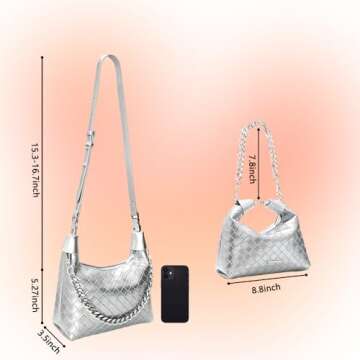 Stylish Silver Mini Handbag with Versatile Straps for Women