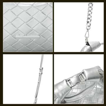 Stylish Silver Mini Handbag with Versatile Straps for Women