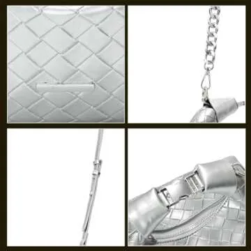 Stylish Silver Mini Handbag with Versatile Straps for Women