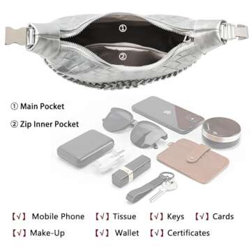 Stylish Silver Mini Handbag with Versatile Straps for Women