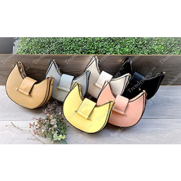 Trendeology Classy Vegan Leather Round Clutch Purse