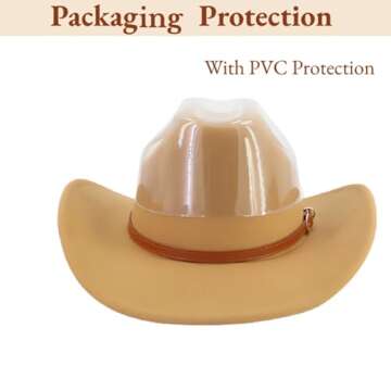 LIDHAY Cowboy Hat for Women and Men Felt Wide Brim Classic Outdoor Fedora Hats Western Cowboy Cowgirl Hats with Belt Buckle 3 Black