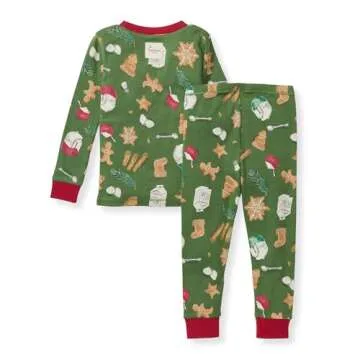 Burt's Bees Baby Baby Girls' Pajamas, Tee and Pant 2-Piece Pj Set, 100% Organic Cotton, Holiday Cook...