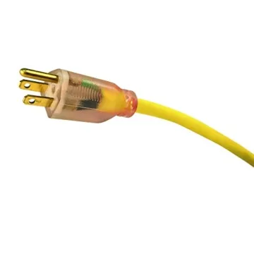 U.S. Wire Illuminated 25 Ft Extension Cord Yellow Heavy Duty