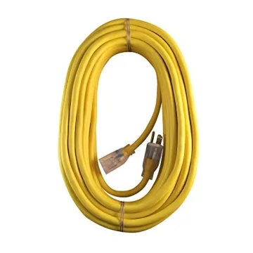 U.S. Wire Illuminated 25 Ft Extension Cord Yellow Heavy Duty