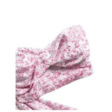 SOLY HUX Women's Summer 2 Piece Vacation Cruise Outfits Floral Print Tube Top and Maxi Skirt Set Red and White Floral X-Small