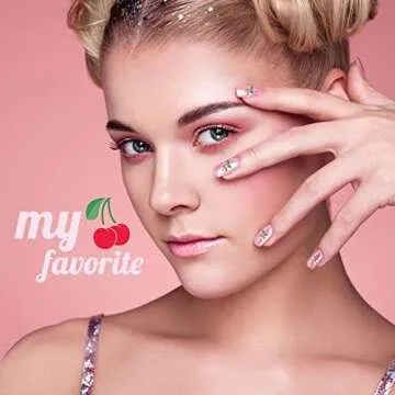 qiipii 60 Pcs 3D Cherry Nail Charms Cherry Nail Rhinestones Nail Art Shiny Gems Nail Studs Cute Fruit Nail Diamond Crystal Luxury Jewelry for Nails Face Makeup Women Crafts DIY(Pink/Red Gold, 6mm/8mm)