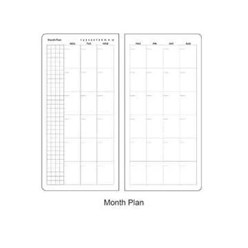 xingtingyu Undated Pocket Weekly Planner Schedule Organizer Agenda Year Month Week Plan A6 Notebook (A6 undated Planner Gray),Small