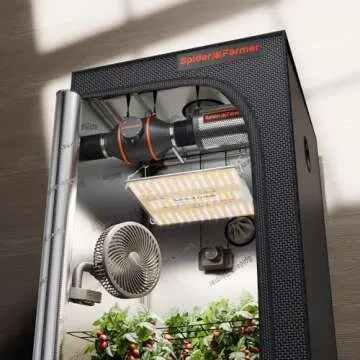 Spider Farmer Grow Tent Kit 2x2x5ft Complete System with LED Grow Light and Ventilation