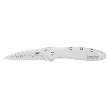 Kershaw Leek Composite Blade Folding Pocketknife, 3" D2 Steel and 14C28N Stainless Steel Blade, Assisted Opening Folding EDC
