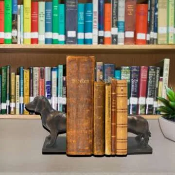 Comfy Hour Dachshund Dog Bookends - Decorative Pair for Book Lovers
