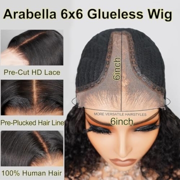Arabella 6x6 Glueless Human Hair Wigs - 230% Density