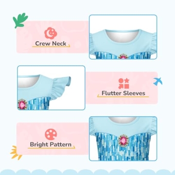 Buy LQSZ Girls Nightgown Flutter Sleeves for Your Princess