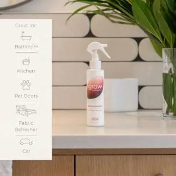 Grow Fragrance - Certified 100% Plant Based Air Freshener + Fabric Freshener Spray, Made with All Natural Essential Oils, Black Currant Rose - Limited Edition!