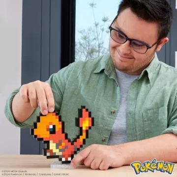 Buildable Charmander Figure - Retro Art for Collectors