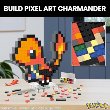 Buildable Charmander Figure - Retro Art for Collectors