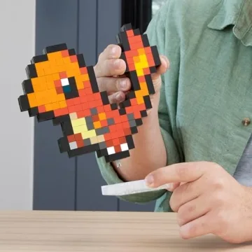 Buildable Charmander Figure - Retro Art for Collectors