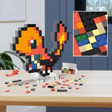 Buildable Charmander Figure - Retro Art for Collectors