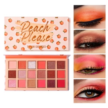 Tintark Peach Please 18 Colour Eyeshadow Palette for Beauty - Eyeshadow Cosmetics with Matte Metalli...