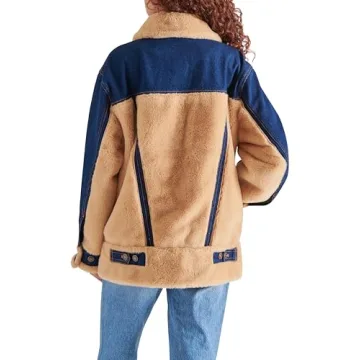 Steve Madden Women's Winona Denim & Faux Fur Trim Jacket