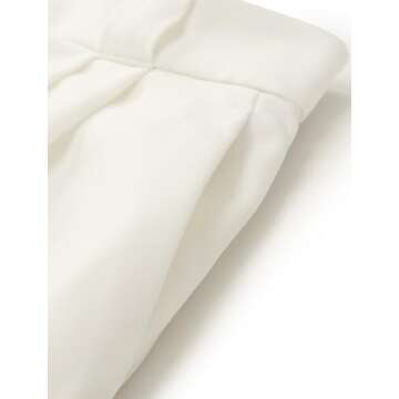 GOELIA White Elastic High Waisted Shorts for Women Wide Leg Loose A-Line Shorts with Belt and Pockets