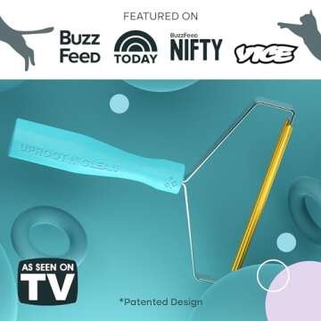 Uproot Cleaner Pro Pet Hair Removal Tool -2 Pack-Special Dog Hair Remover Multi Fabric Edge and Carpet Rake by Uproot Clean-Cat Fur Remover for Couch, Pet Towers, Rugs, Cat Mats and Trunks & Much More