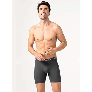 DAVID ARCHY Mens Underwear Solid Quick Dry Boxer Briefs Sports Waistband Breathable Underwear in 3 Pack No Fly (S, Dark Gray - Solid No Fly)