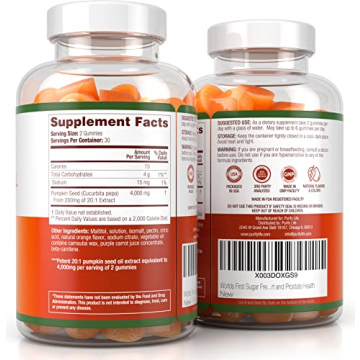 Sugar-Free Pumpkin Seed Oil Gummies - 4,000mg for Health