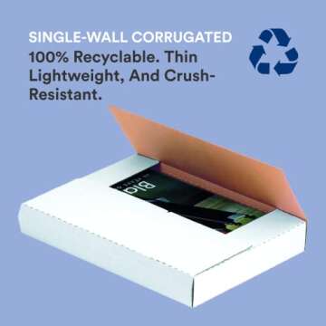 BOX USA Moving Boxes Medium 24"L x 18"W x 2"H, 50-Pack | Corrugated Cardboard Box for Packing, Moving and Storage 24182