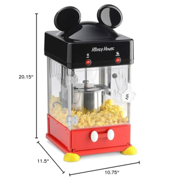 Disney Mickey Kettle Style Popcorn Popper for Family Fun