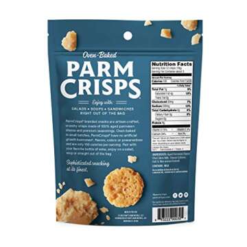 ParmCrisps - Original Cheese Parm Crisps, Made Simply with 100% REAL Parmesan Cheese |Healthy Keto Snacks, Low Carb, High Protein, Gluten Free, Oven Baked, Keto-Friendly| 1.75 Oz (Pack of 12)
