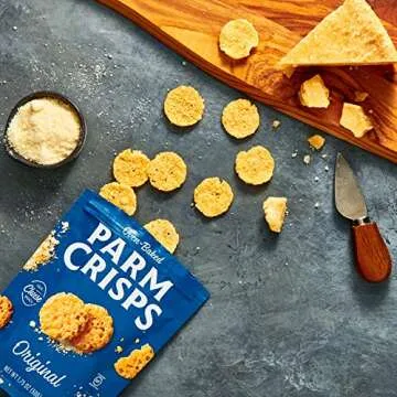 ParmCrisps - Original Cheese Parm Crisps, Made Simply with 100% REAL Parmesan Cheese |Healthy Keto Snacks, Low Carb, High Protein, Gluten Free, Oven Baked, Keto-Friendly| 1.75 Oz (Pack of 12)