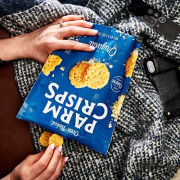 ParmCrisps - Original Cheese Parm Crisps, Made Simply with 100% REAL Parmesan Cheese |Healthy Keto Snacks, Low Carb, High Protein, Gluten Free, Oven Baked, Keto-Friendly| 1.75 Oz (Pack of 12)
