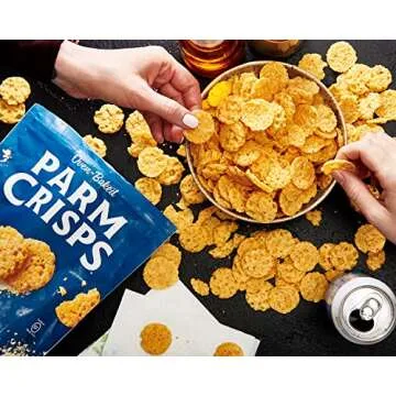 ParmCrisps - Original Cheese Parm Crisps, Made Simply with 100% REAL Parmesan Cheese |Healthy Keto Snacks, Low Carb, High Protein, Gluten Free, Oven Baked, Keto-Friendly| 1.75 Oz (Pack of 12)