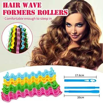 No-Heat Wave Curlers Kit - 28 Piece for All Hair Types