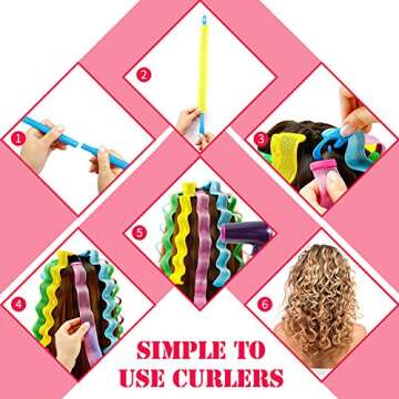 No-Heat Wave Curlers Kit - 28 Piece for All Hair Types