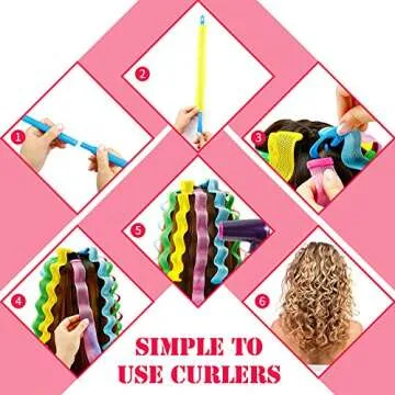 No-Heat Wave Curlers Kit - 28 Piece for All Hair Types