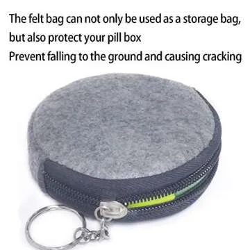 INVODA Pill Cases Pill Box Weekly 3 Times 7 Compartments Large Medicine Pill Organizer (Lemon 1PCS+Bag)