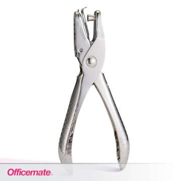 Officemate 1- Hole Punch, 5 Sheet Capacity, Silver (90091)
