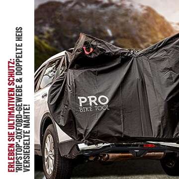 Pro-Bike Tool Cover for Outdoor Storage - Waterproof Bicycle Cover for Stationary 2 XL Bikes - Heavy Duty Ripstop, Anti UV Material - Weather Protection for Mountain & Road Bikes