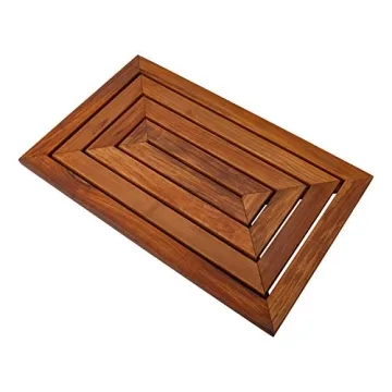Nordic Style Premium Teak Shower Mat - Safety & Elegance
