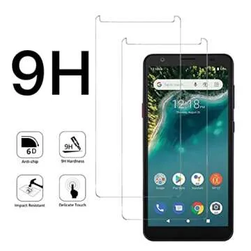 VIESUP for ZTE Avid 589 Tempered Glass Screen Protector, [2Pack] 9 Hardness HD Easy Installation No-Bubble Anti-Scratch Screen Tempered Glss Film for Consumer Cellular ZTE Avid 589