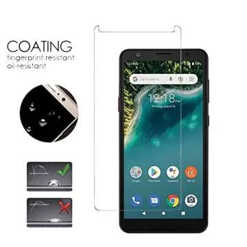 VIESUP for ZTE Avid 589 Tempered Glass Screen Protector, [2Pack] 9 Hardness HD Easy Installation No-Bubble Anti-Scratch Screen Tempered Glss Film for Consumer Cellular ZTE Avid 589