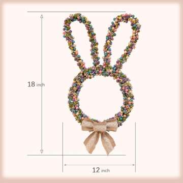 Charming Bunny Wreath for Easter Decor and Gift