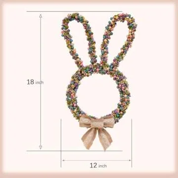 Charming Bunny Wreath for Easter Decor and Gift
